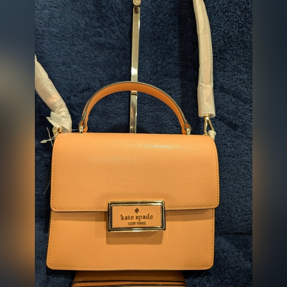 kate spade Handbags - Kate Spade Saffiano Leather Reegan, Orange Cream, 7.5x6x3", retail $379, NWT
